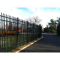 Black Color Steel Picket Fence Panel / Aluminum Fence